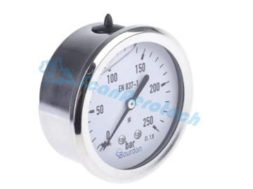 0-250 BAR Pressure gauge 1/4'' Rear connection